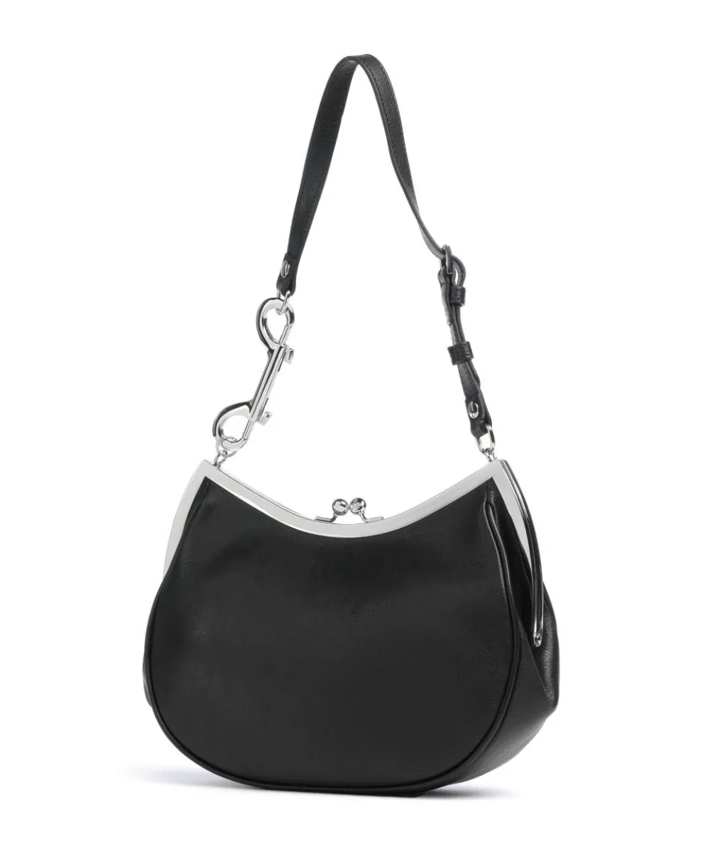 Charm Frame Supple Schultertasche Schafsleder schwarz