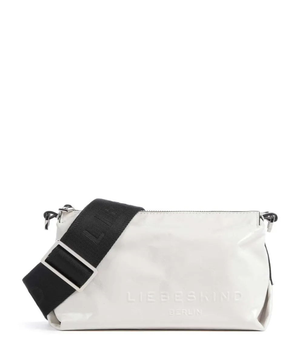 Elvira Paper Touch Crinkle S Umhängetasche fein genarbtes Leder weiß