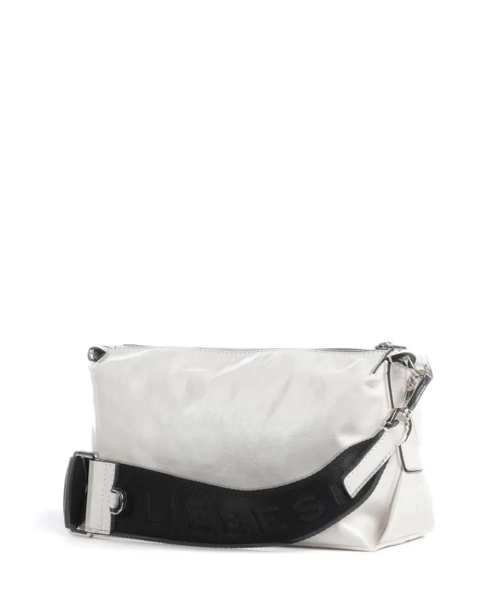 Elvira Paper Touch Crinkle S Umhängetasche fein genarbtes Leder weiß