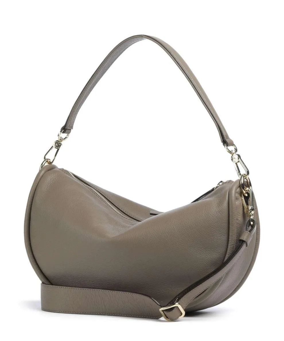 Dalia Willow Beuteltasche genarbtes Leder taupe