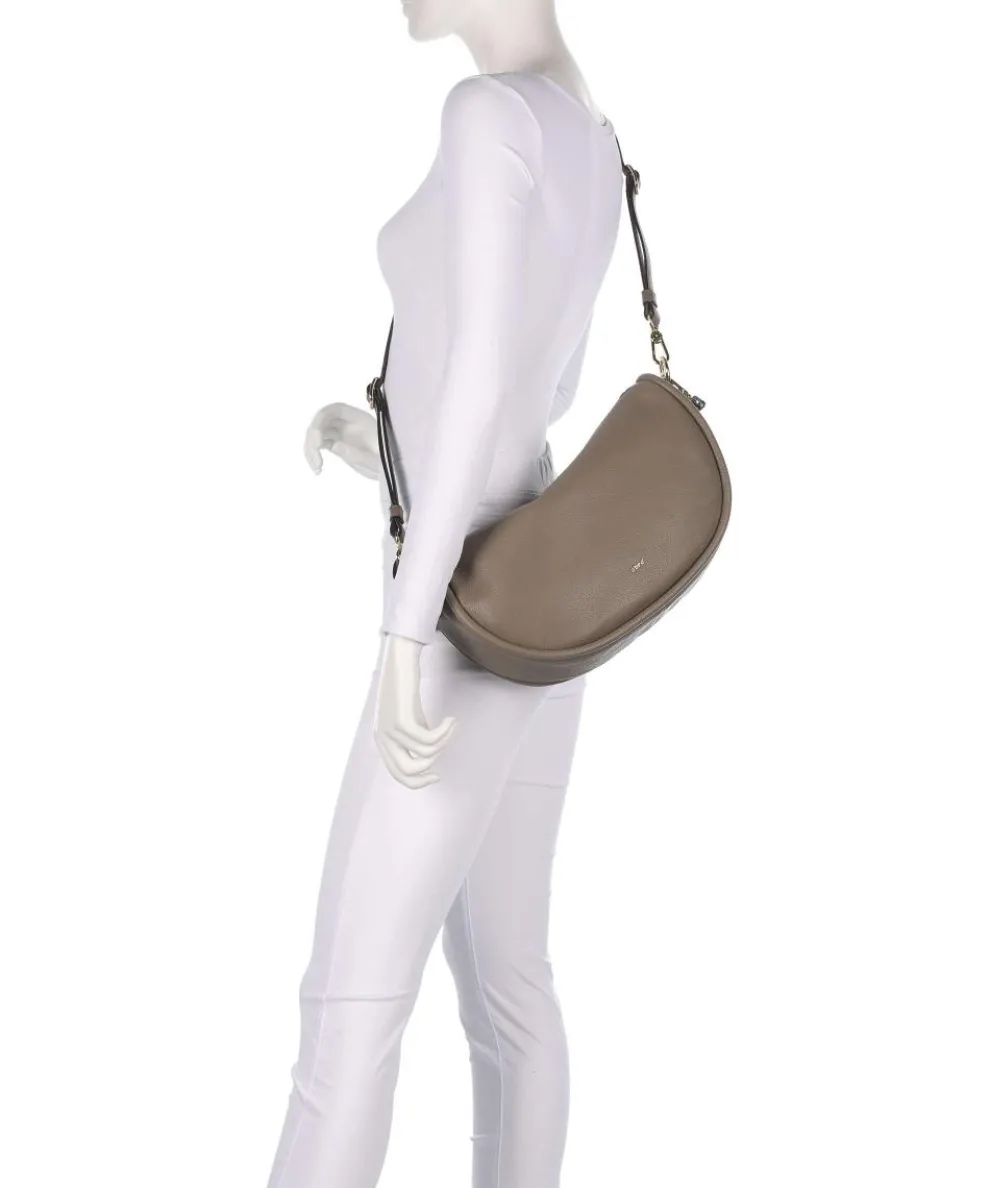 Dalia Willow Beuteltasche genarbtes Leder taupe