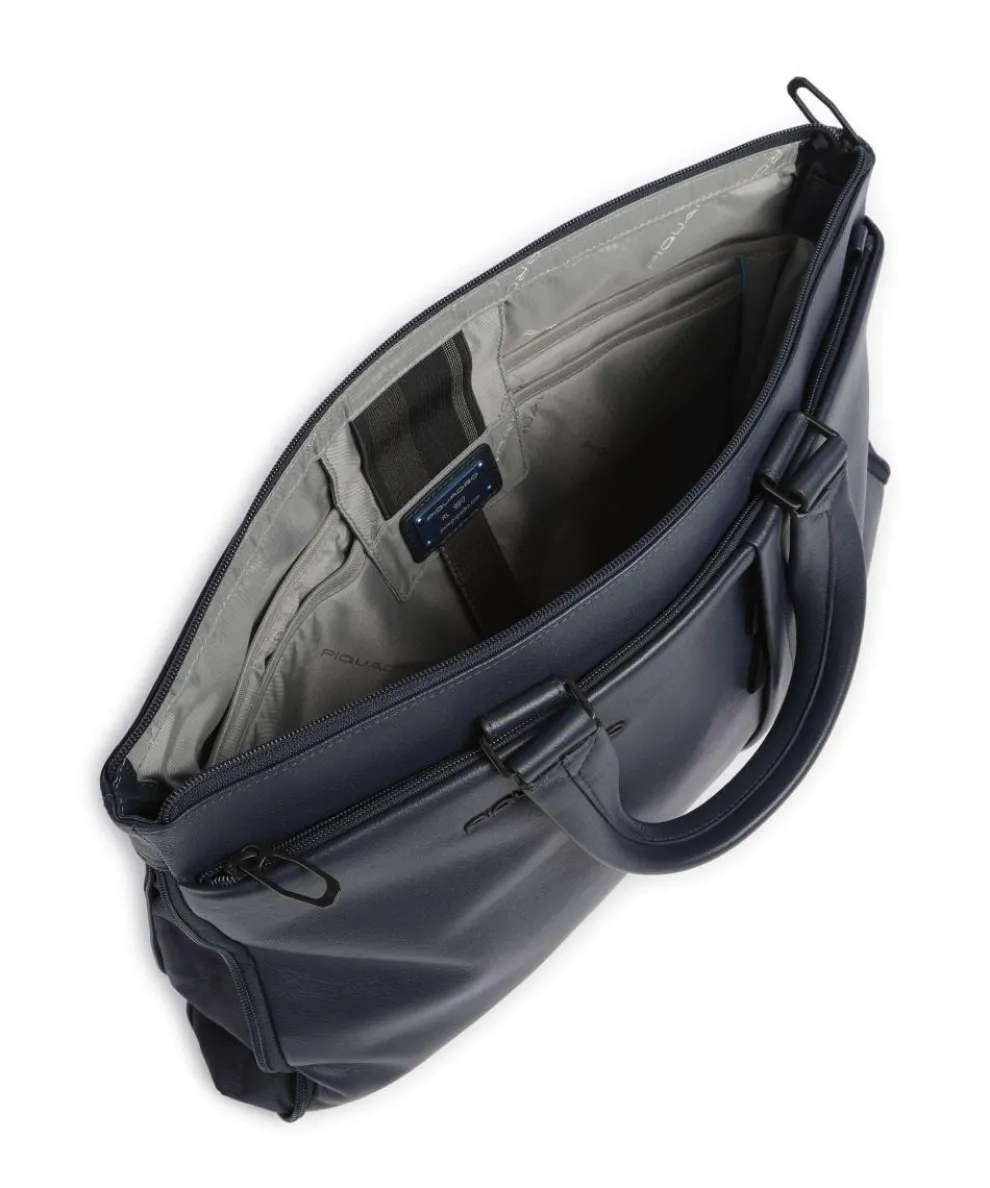 W137 Aktentasche 15″ genarbtes Rindsleder dunkelblau