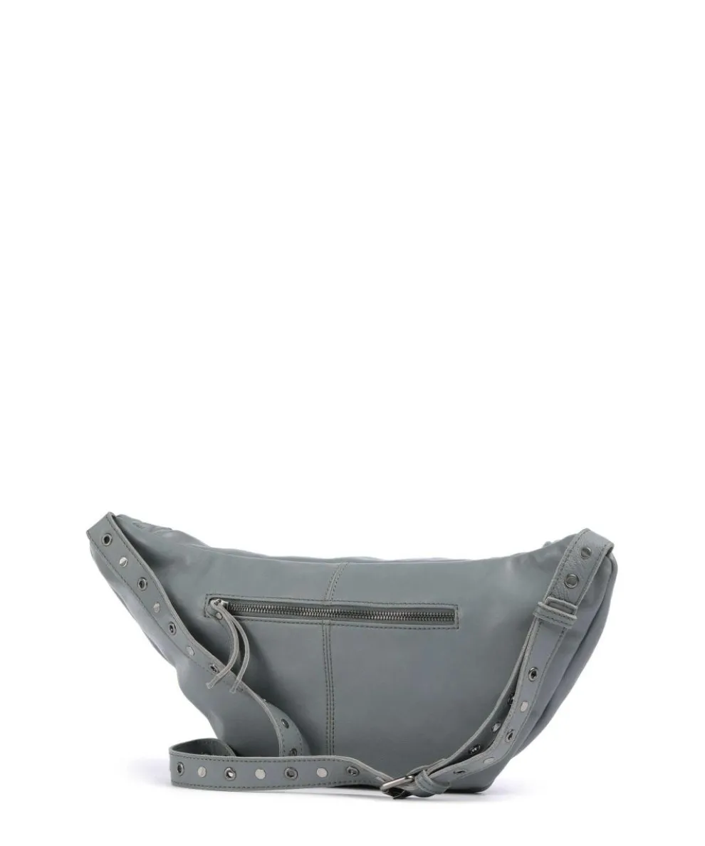 Me and My Bag Umhängetasche fein genarbtes Leder blaugrau