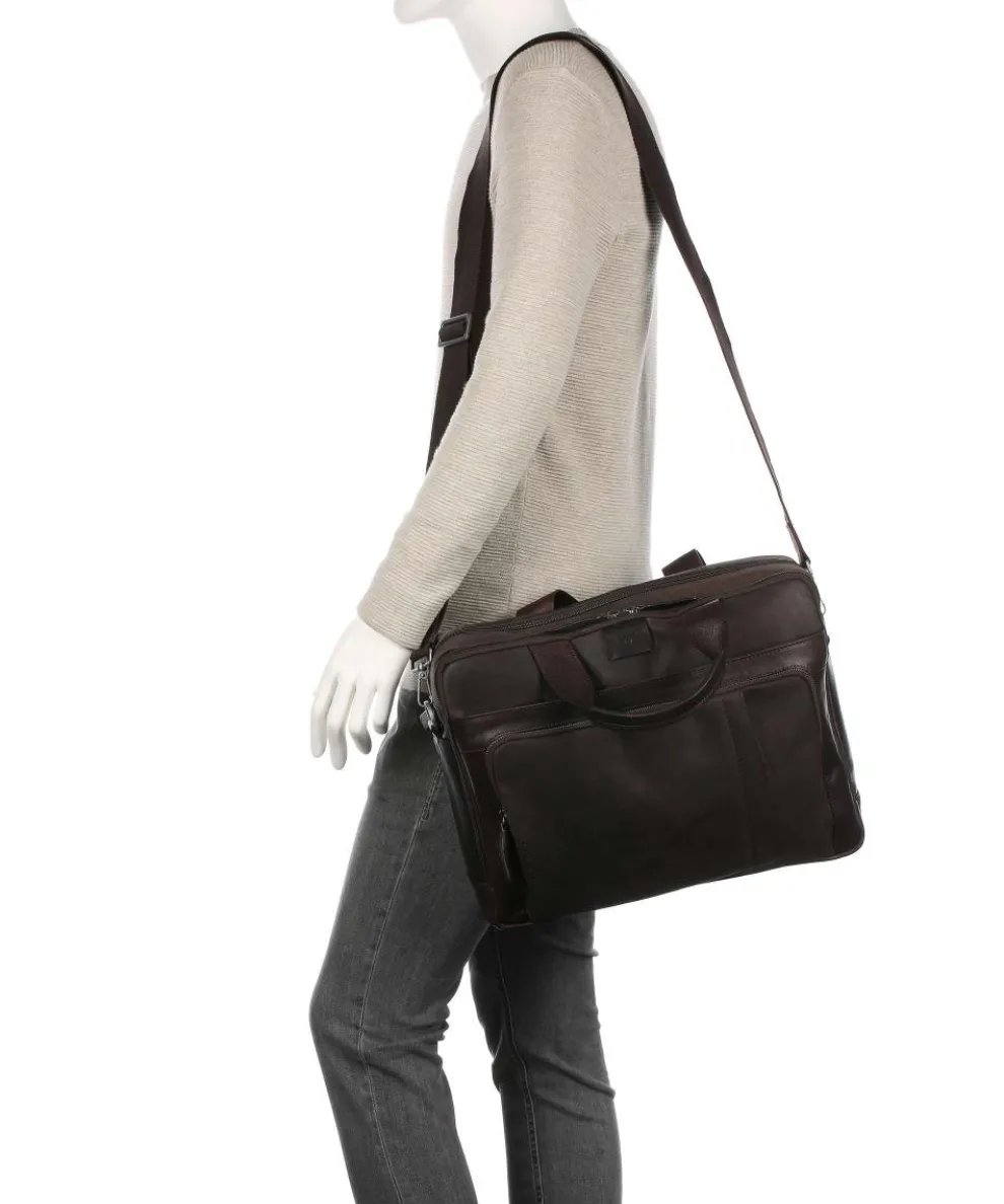 Brick Lane Aktentasche 15″ Leder dunkelbraun