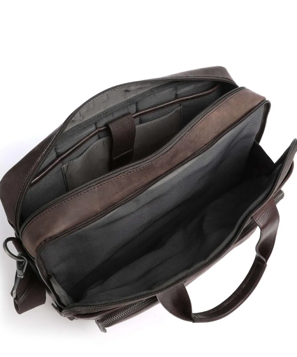Brick Lane Aktentasche 15″ Leder dunkelbraun