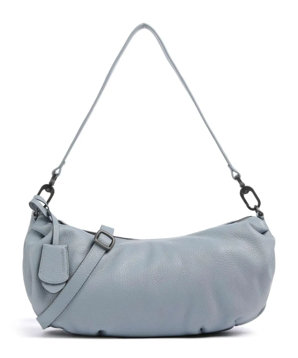 Philocalists Sparkle Beuteltasche genarbtes Leder hellblau