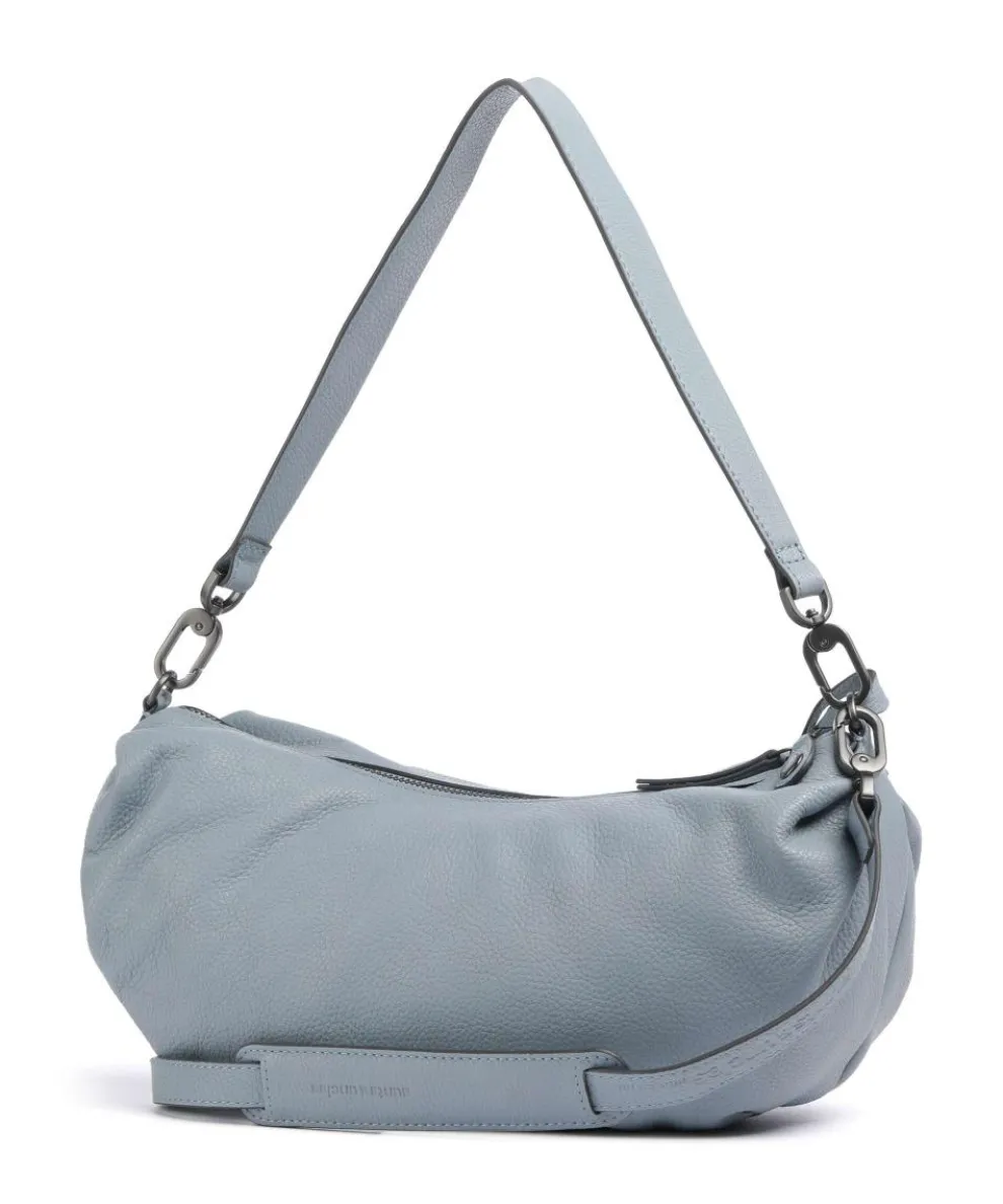 Philocalists Sparkle Beuteltasche genarbtes Leder hellblau