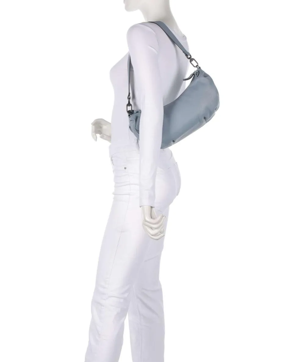 Philocalists Sparkle Beuteltasche genarbtes Leder hellblau