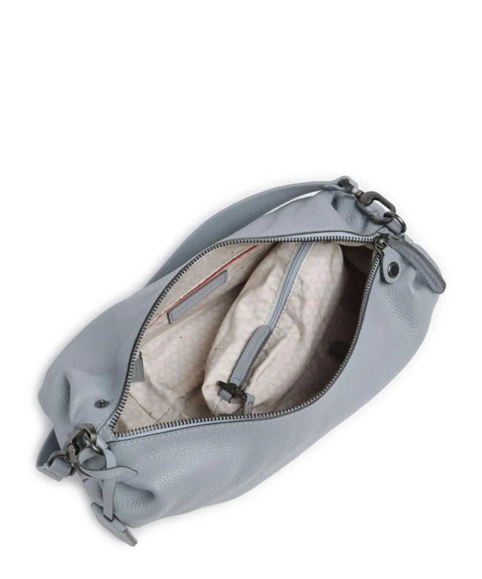 Philocalists Sparkle Beuteltasche genarbtes Leder hellblau