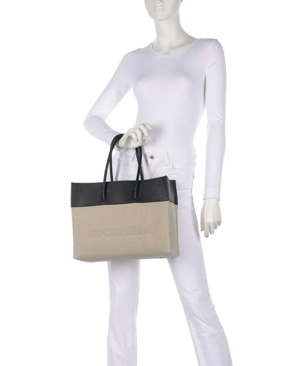 Myrtha Shopper Canvas natur/schwarz