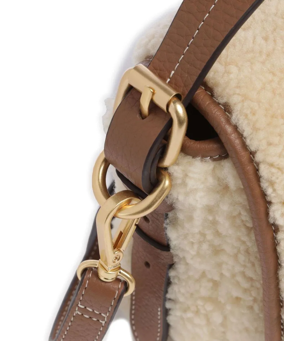 Graffton Street Schultertasche genarbtes Rindsleder, Fell natur