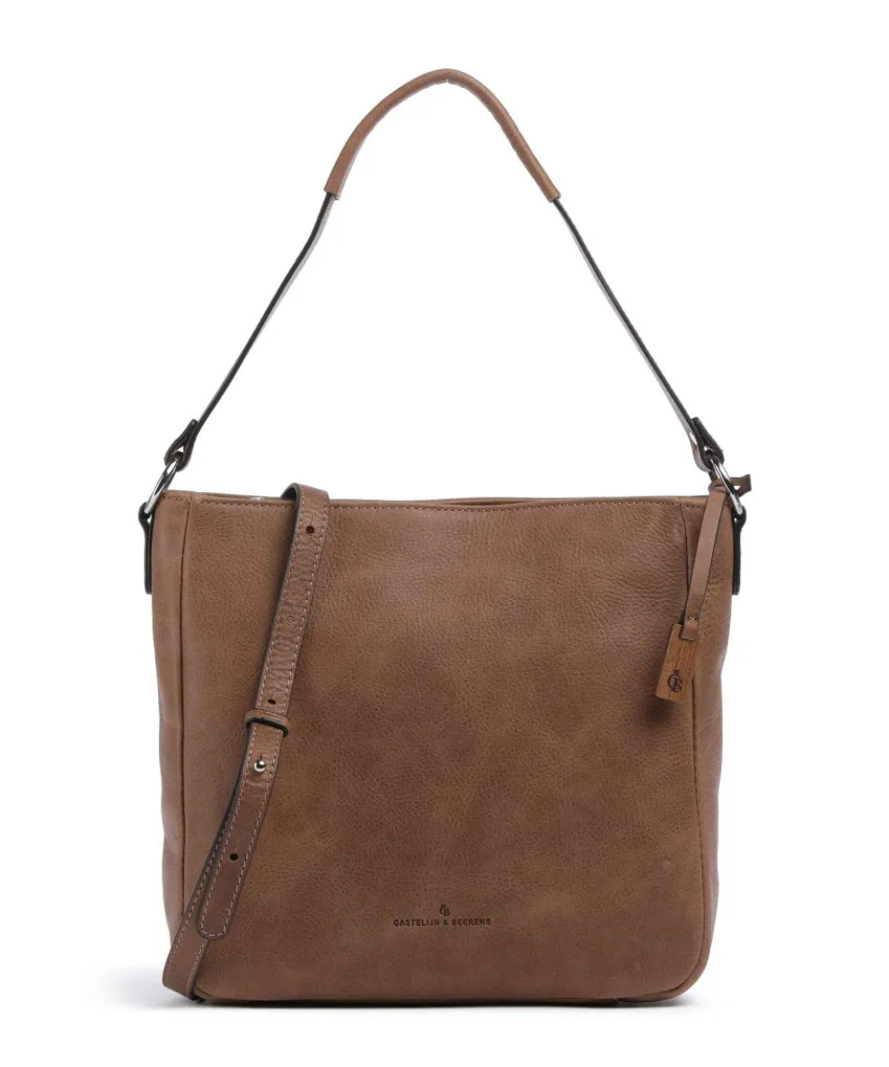 Carisma Beuteltasche genarbtes Rindsleder braun