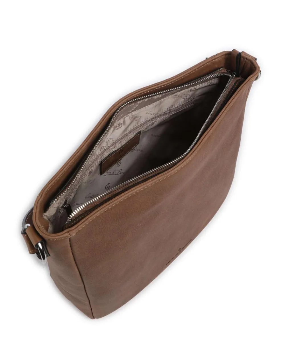 Carisma Beuteltasche genarbtes Rindsleder braun