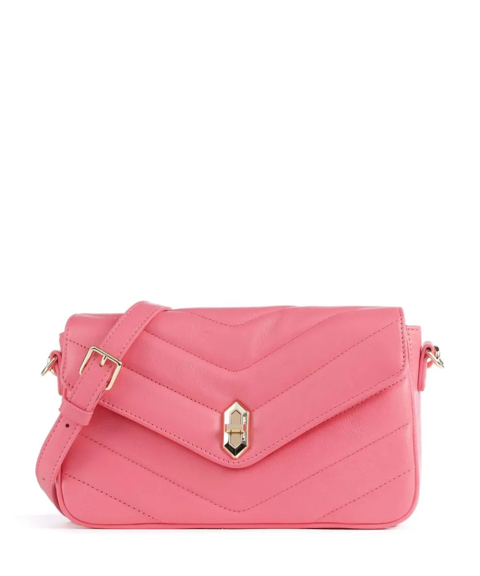 Soft Matelassé Umhängetasche weiches Rindsleder pink