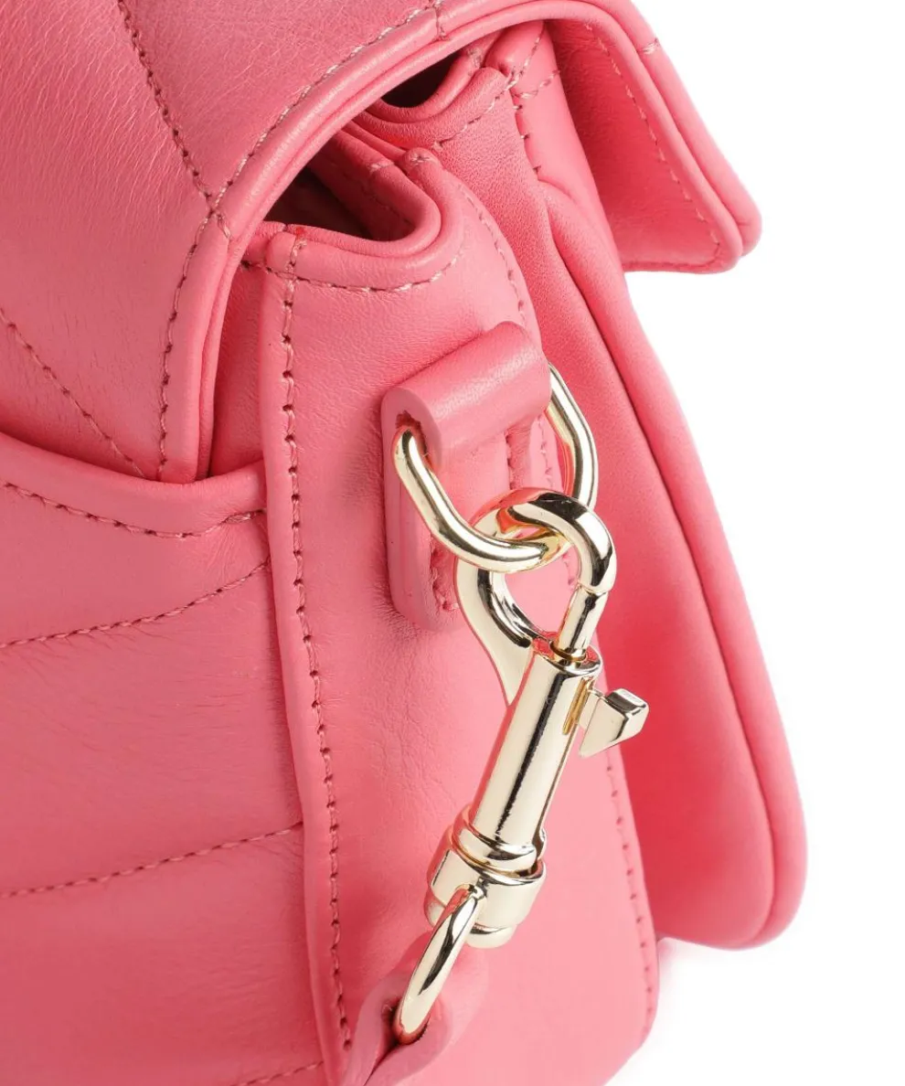 Soft Matelassé Umhängetasche weiches Rindsleder pink