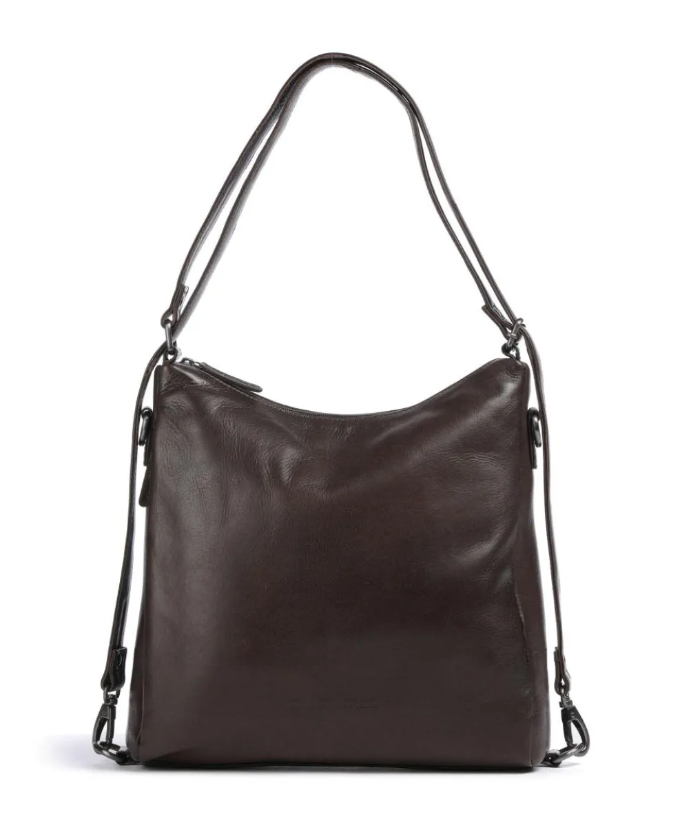 Novum Letizia Rucksack-Tasche Leder dunkelbraun