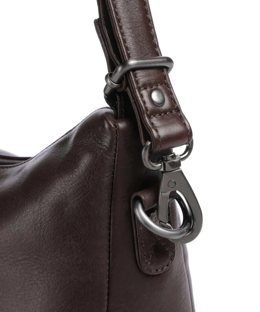 Novum Letizia Rucksack-Tasche Leder dunkelbraun