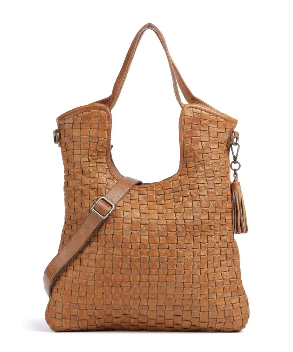 Venusweg 3 Shopper genarbtes Leder braun