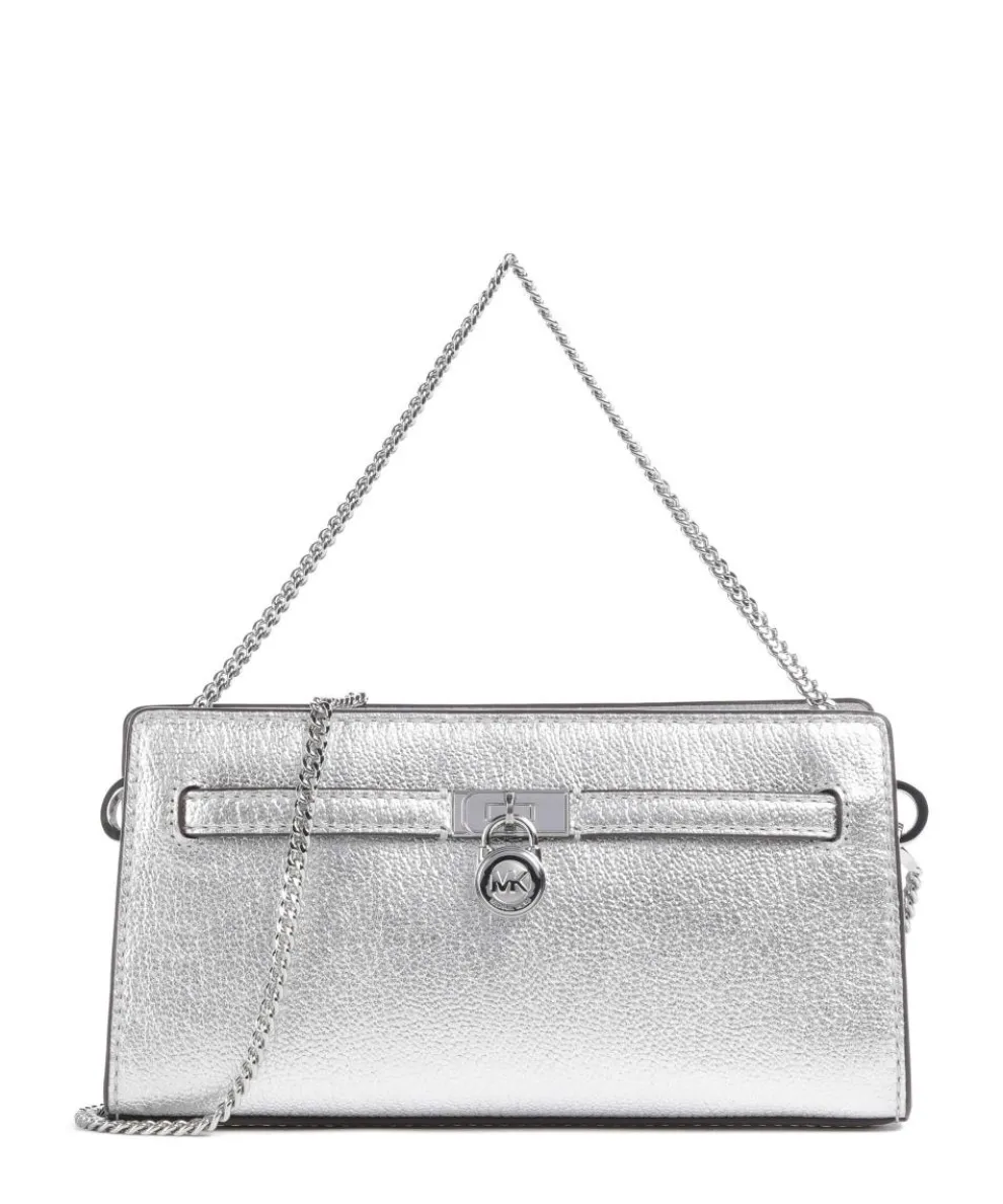 Hamilton XS Umhängetasche genarbtes Rindsleder silber