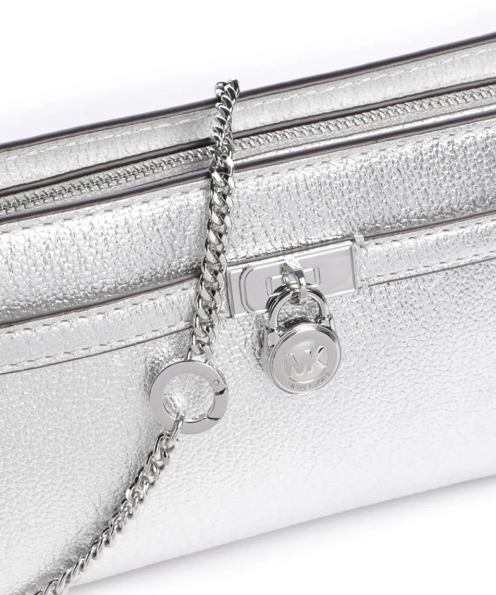 Hamilton XS Umhängetasche genarbtes Rindsleder silber