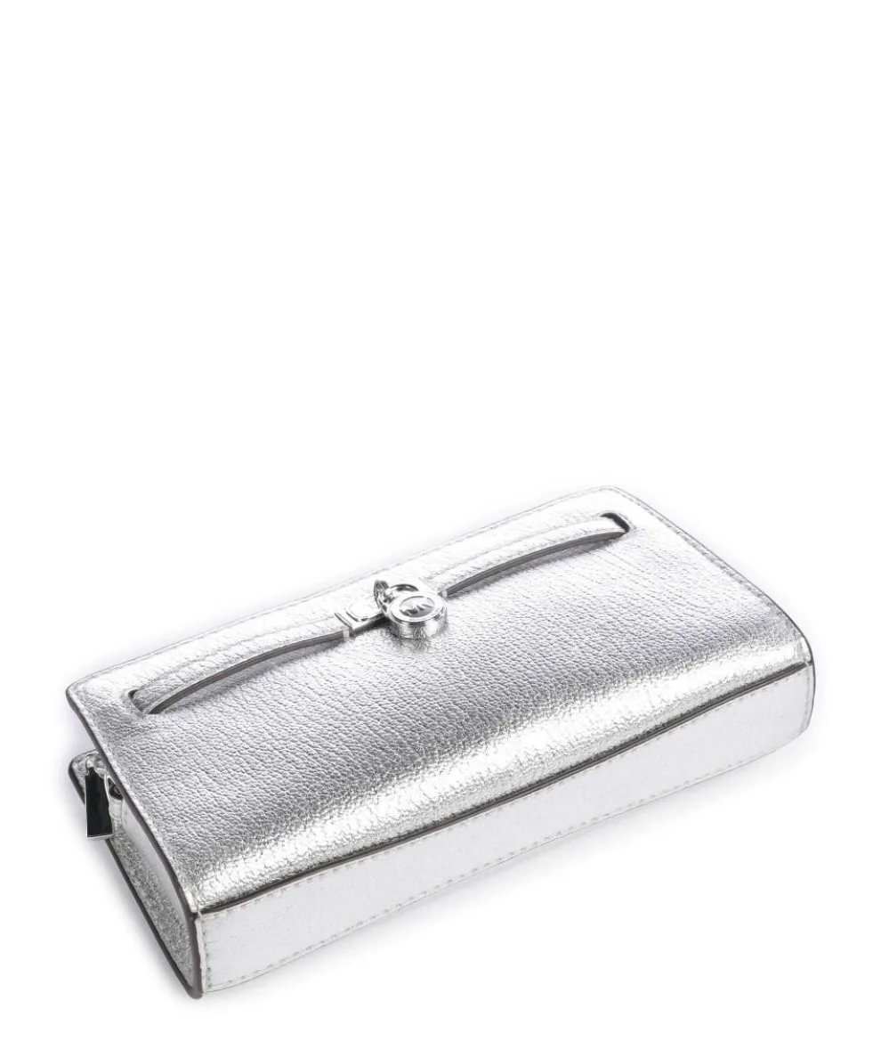Hamilton XS Umhängetasche genarbtes Rindsleder silber