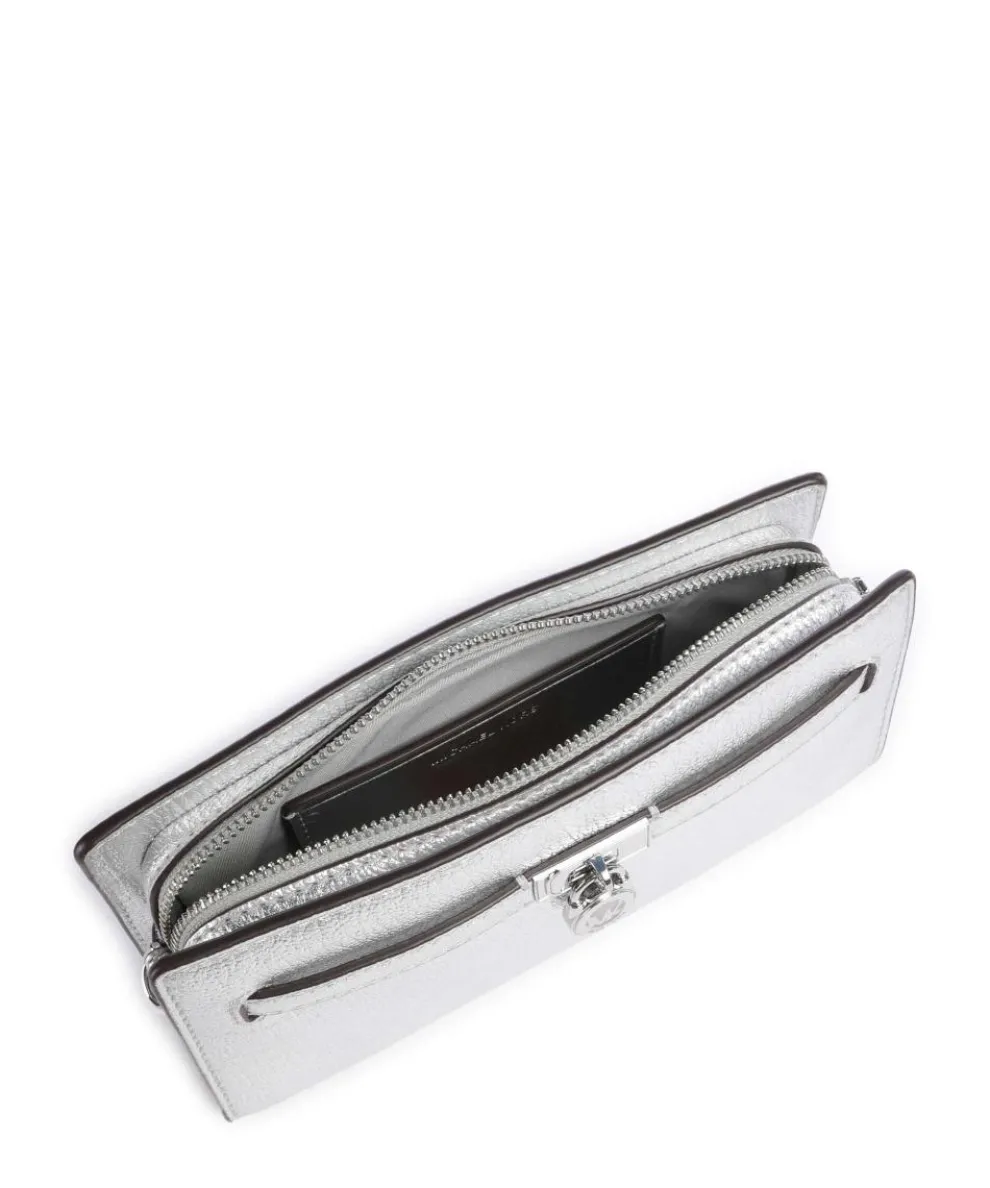 Hamilton XS Umhängetasche genarbtes Rindsleder silber