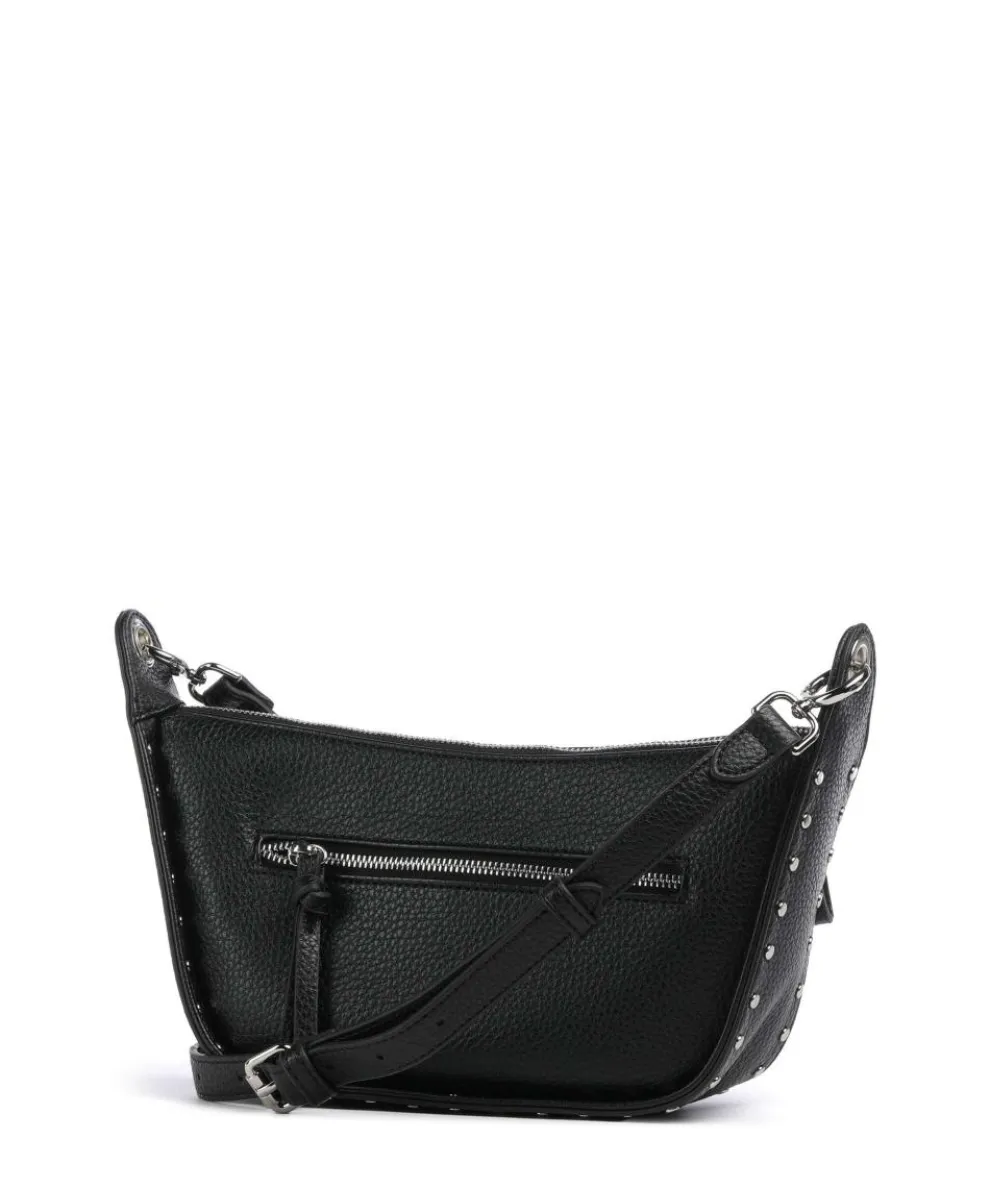 Feel Wild Umhängetasche genarbtes Leder schwarz