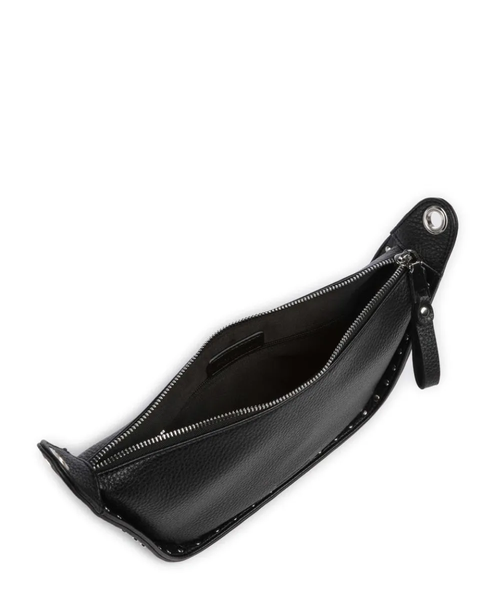 Feel Wild Umhängetasche genarbtes Leder schwarz