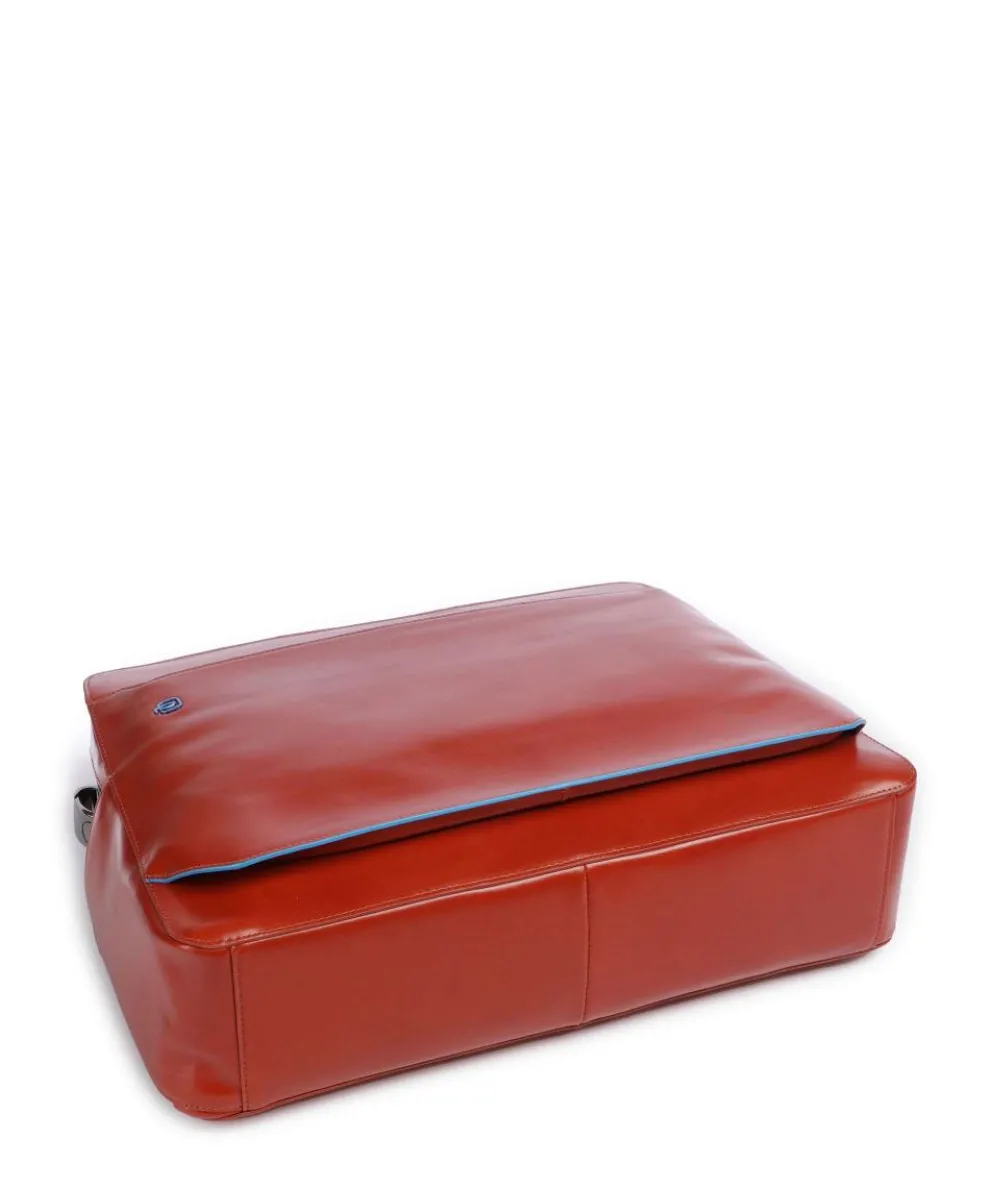 Blue Square Aktentasche 15″ fein genarbtes Rindsleder rotbraun
