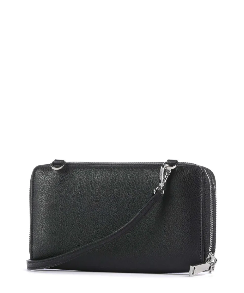 Dalia Lia Geldbörse genarbtes Leder schwarz