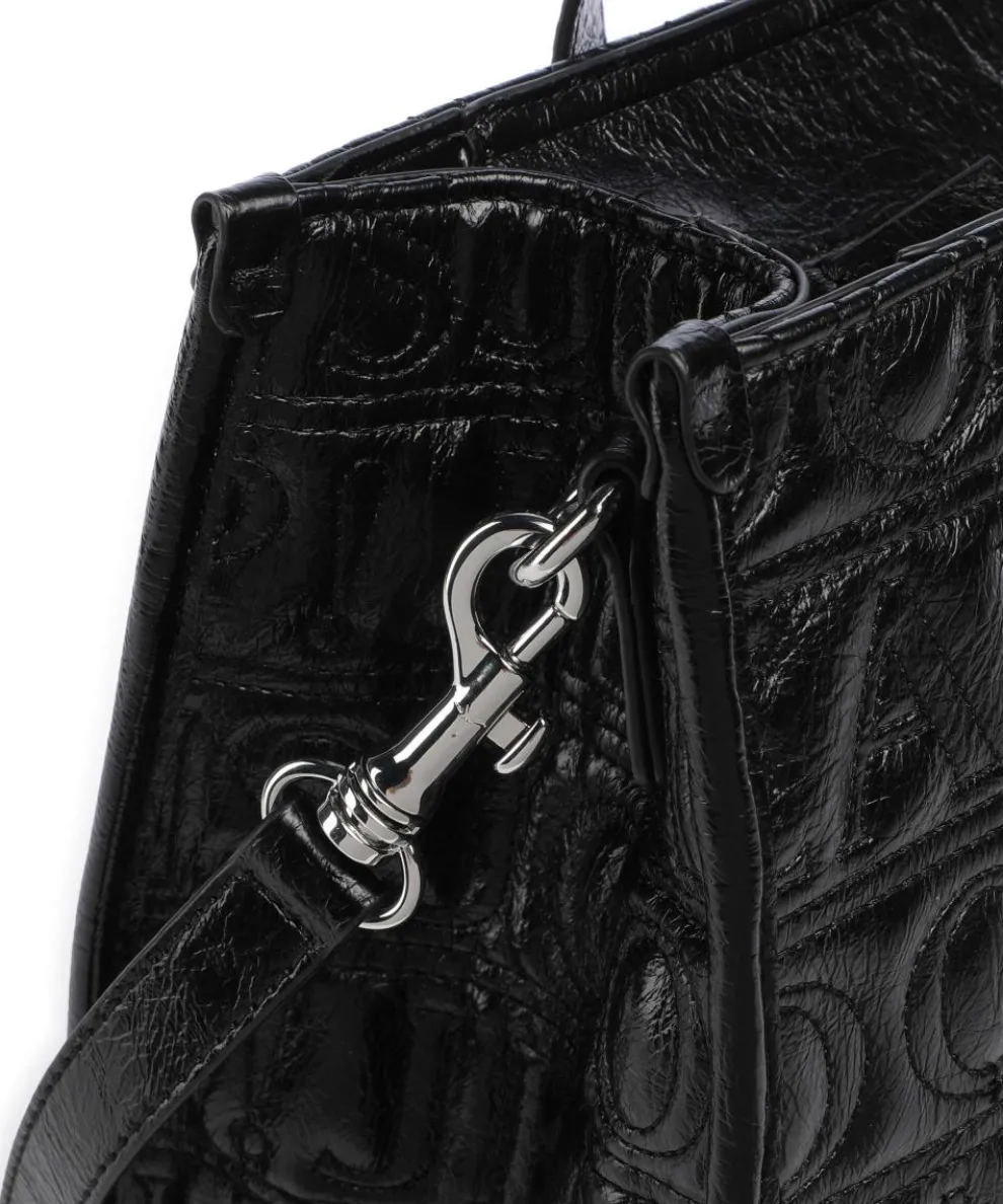Jeans Iniziale Spiega Aurelia Handtasche Lederimitat schwarz