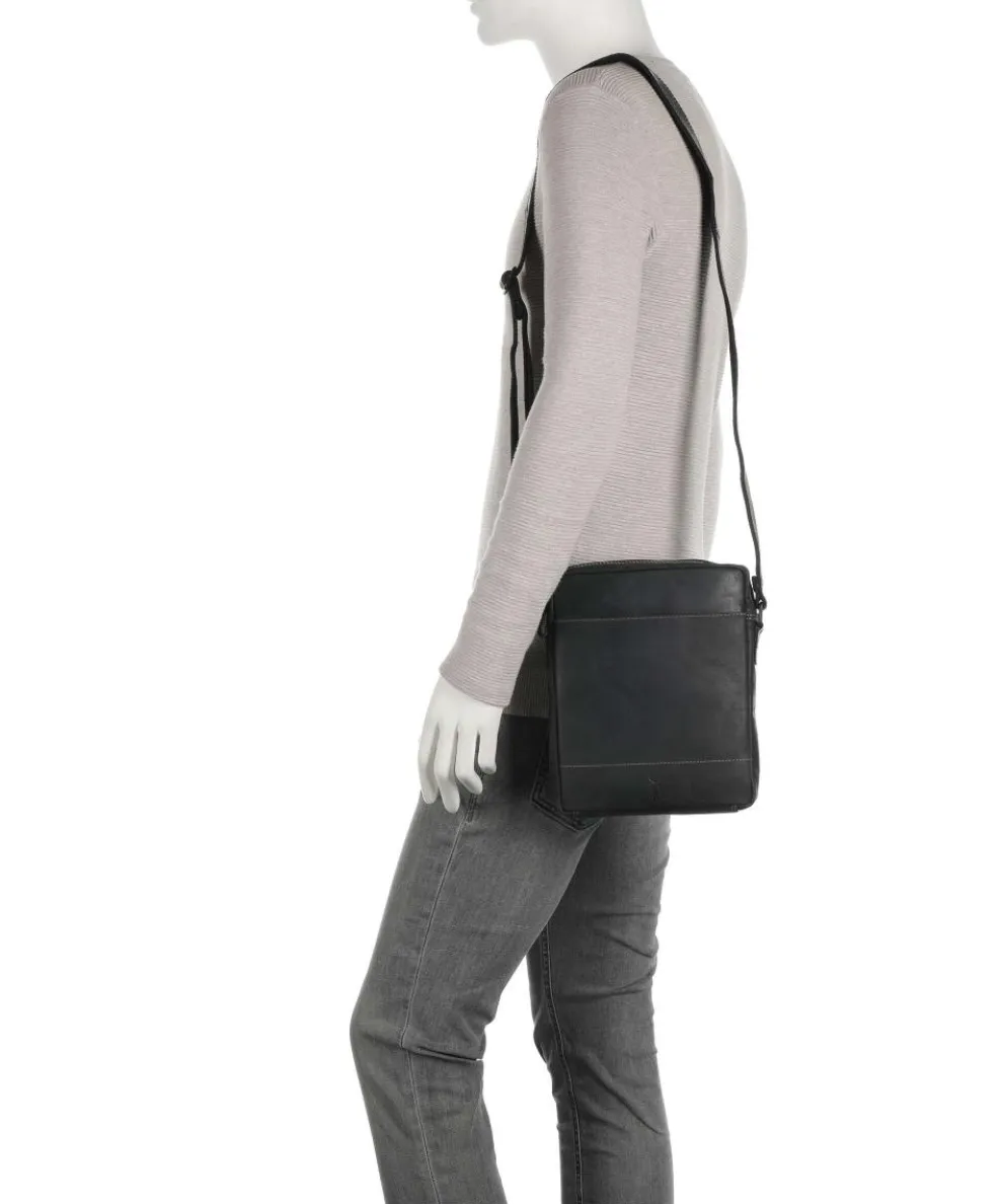 Baltimore 2 Umhängetasche Leder anthrazit