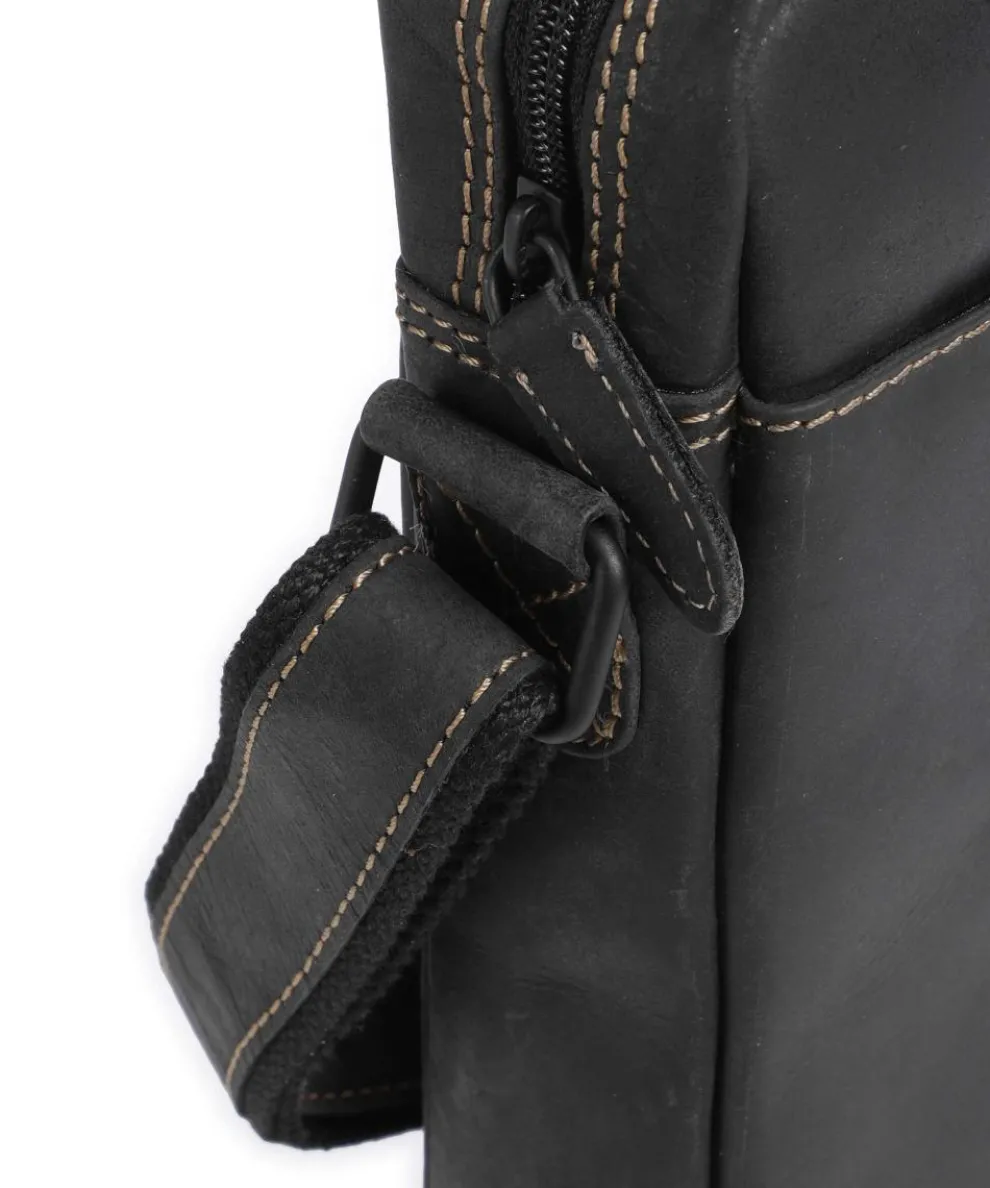 Baltimore 2 Umhängetasche Leder anthrazit