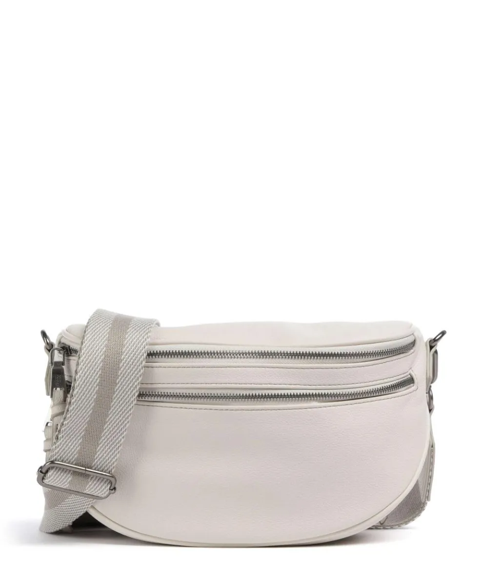 Bestie Umhängetasche recyceltes Leder elfenbein