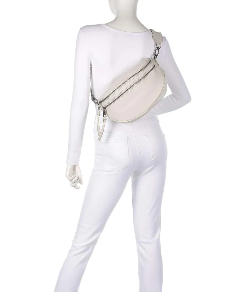 Bestie Umhängetasche recyceltes Leder elfenbein