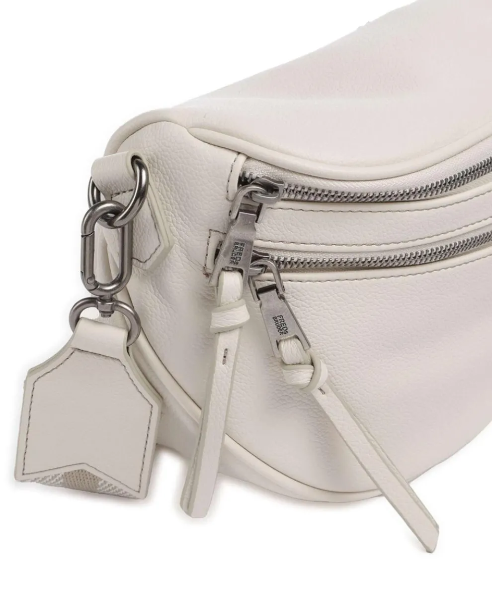Bestie Umhängetasche recyceltes Leder elfenbein
