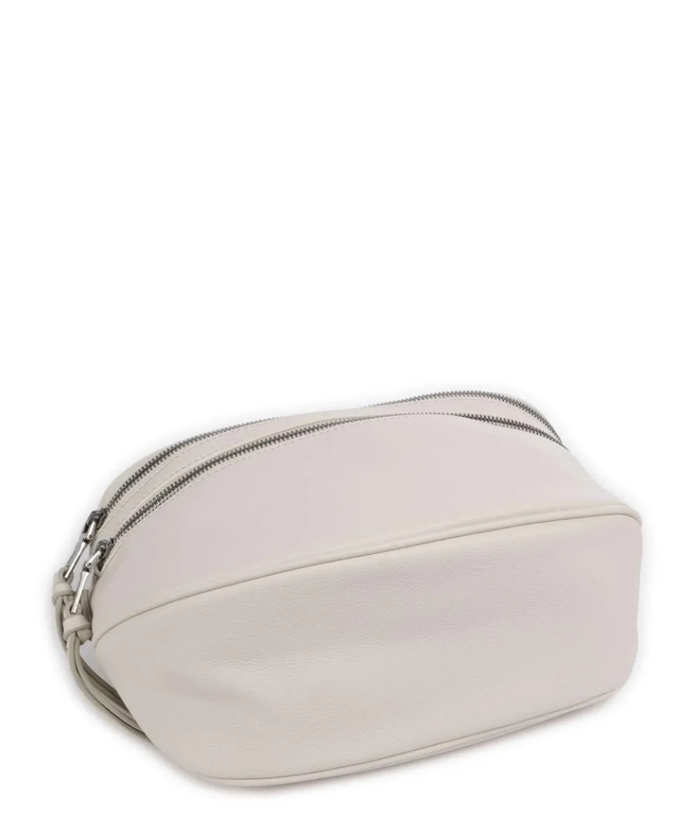 Bestie Umhängetasche recyceltes Leder elfenbein