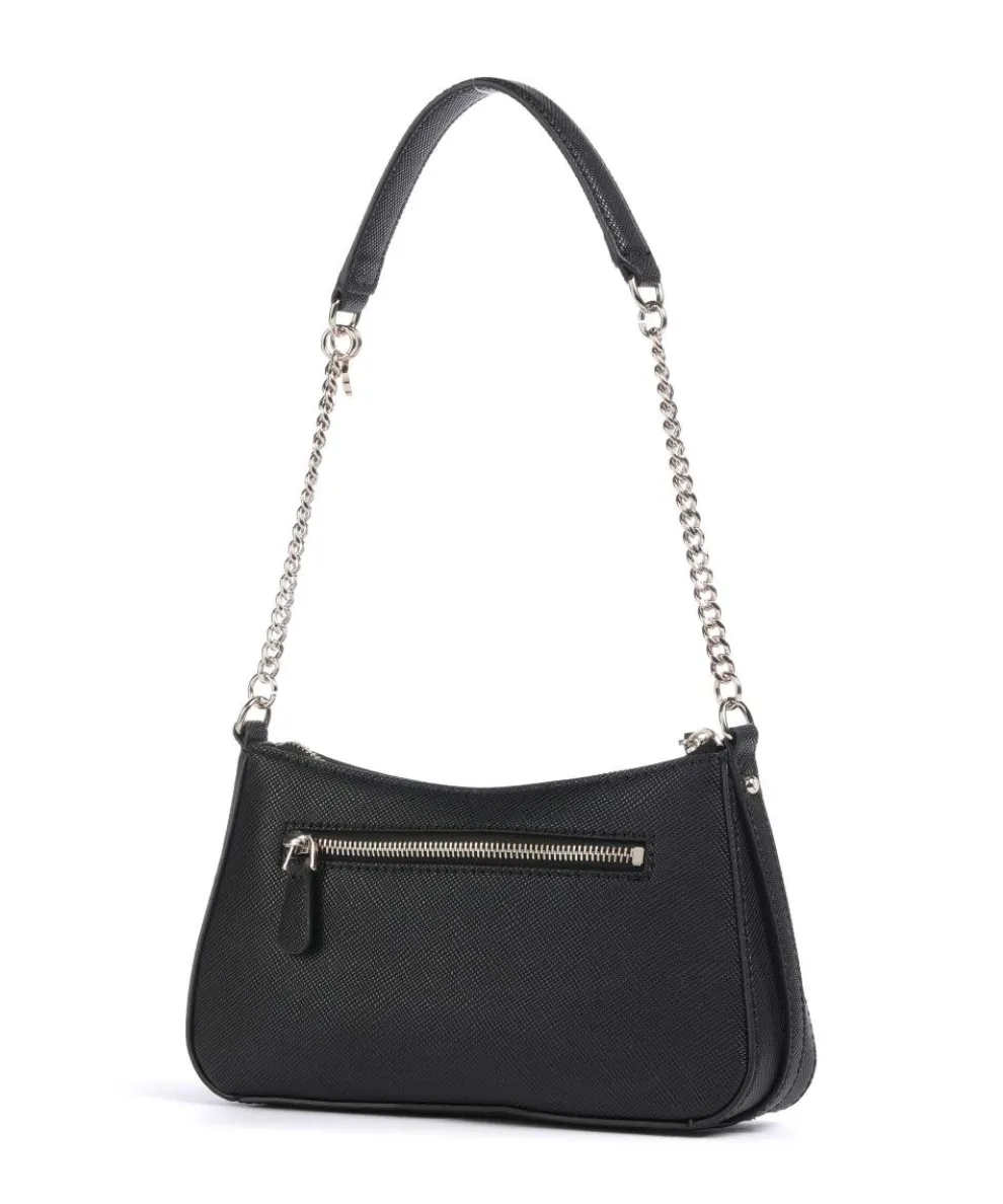 Bramina Schultertasche Lederimitat schwarz