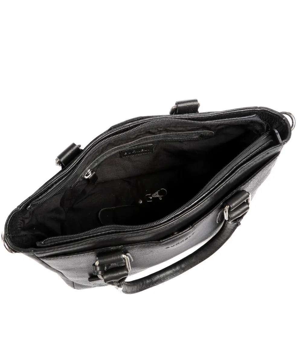 Antique Avery Handtasche genarbtes Leder schwarz