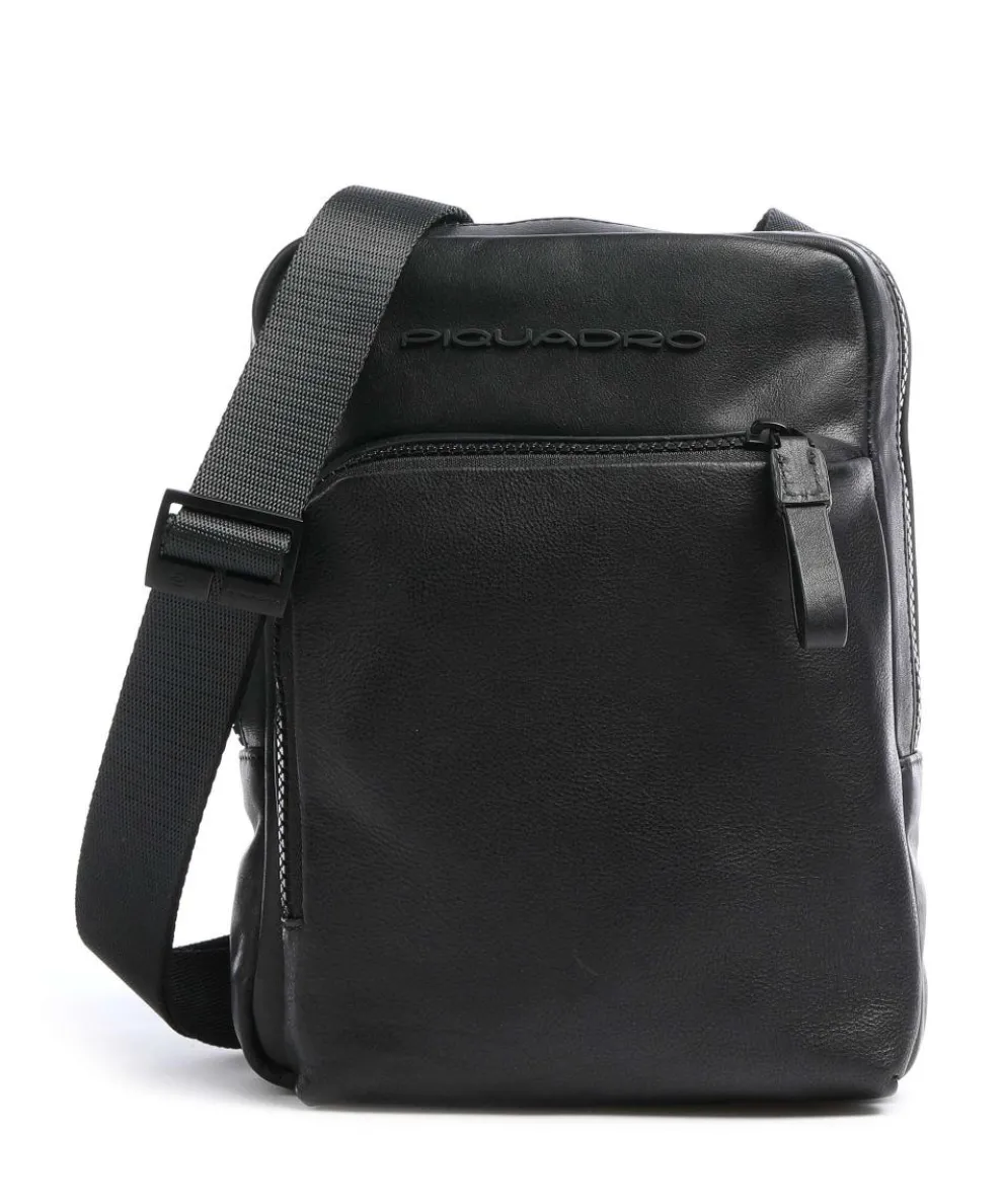 Harper Umhängetasche fein genarbtes Leder schwarz