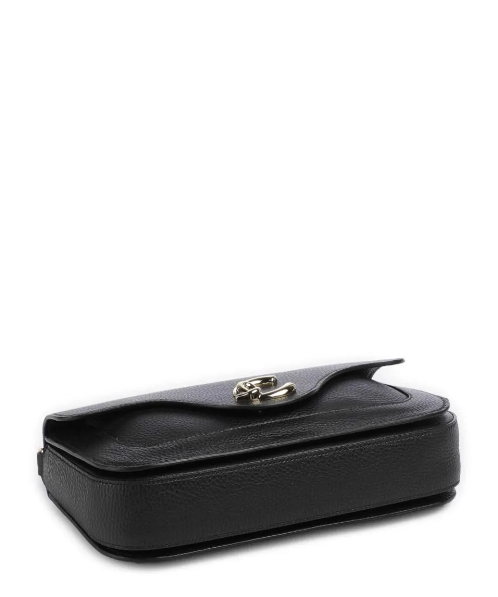 C-Me Umhängetasche genarbtes Rindsleder schwarz