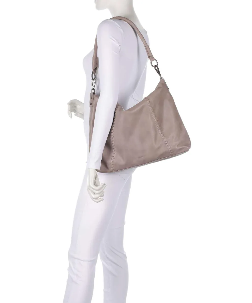 Calm Beuteltasche genarbtes Rindsleder taupe