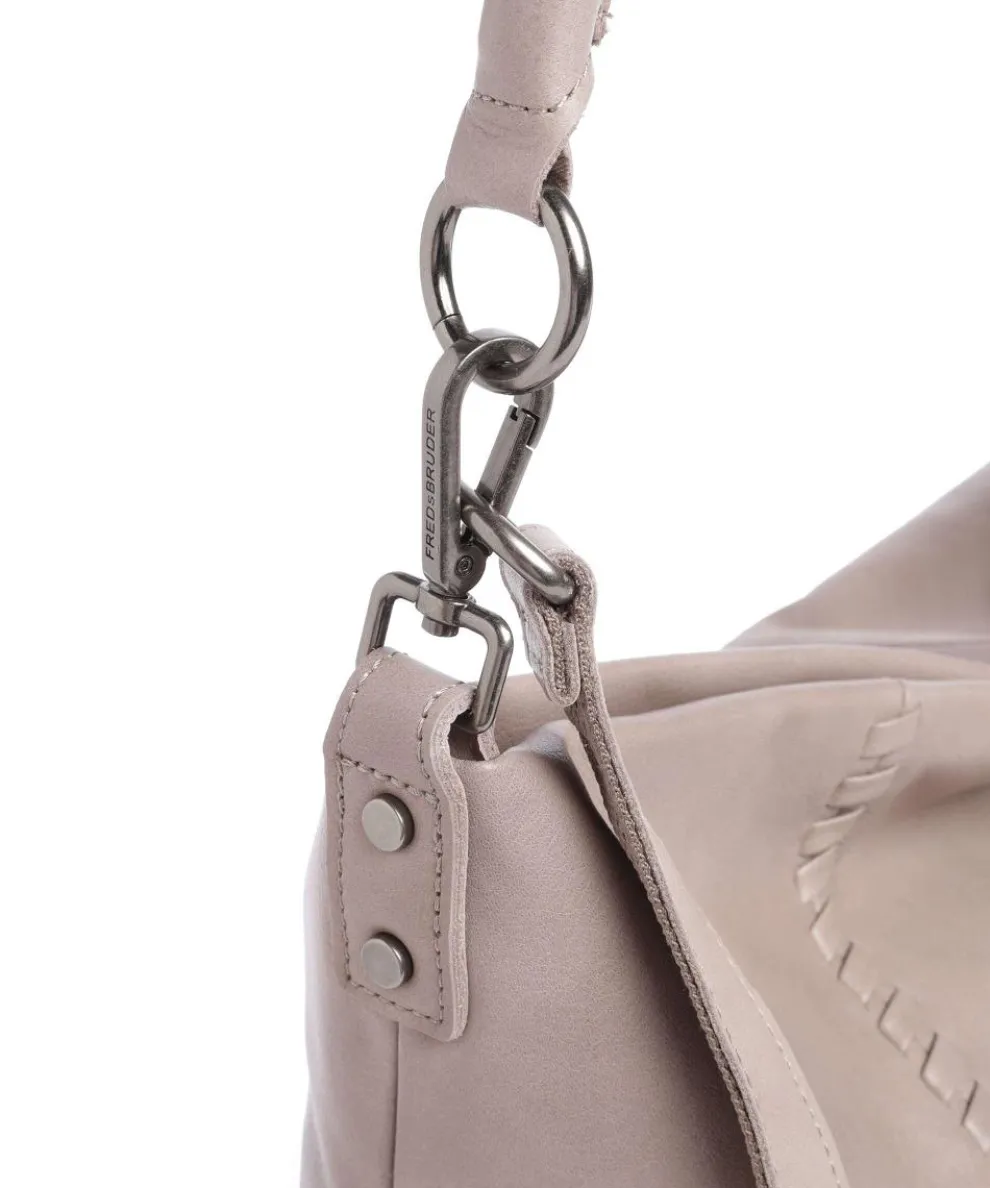 Calm Beuteltasche genarbtes Rindsleder taupe