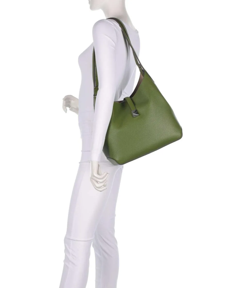 Deco Beuteltasche genarbtes Rindsleder khaki