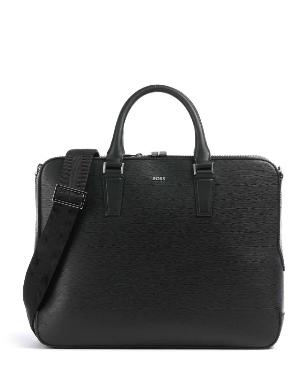 Luminary Aktentasche 14″ geprägtes Rindsleder schwarz