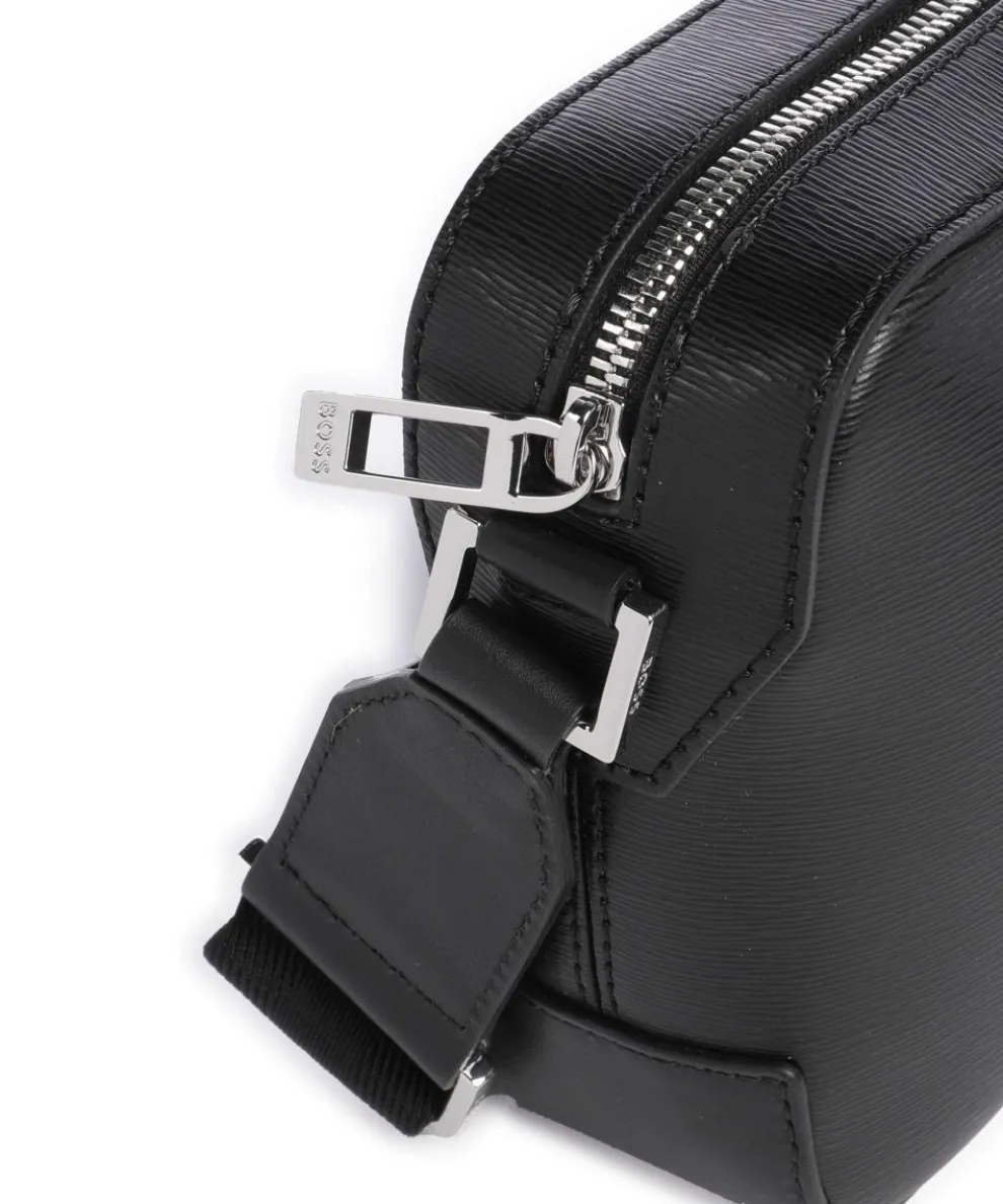 Luminary Umhängetasche geprägtes Rindsleder schwarz