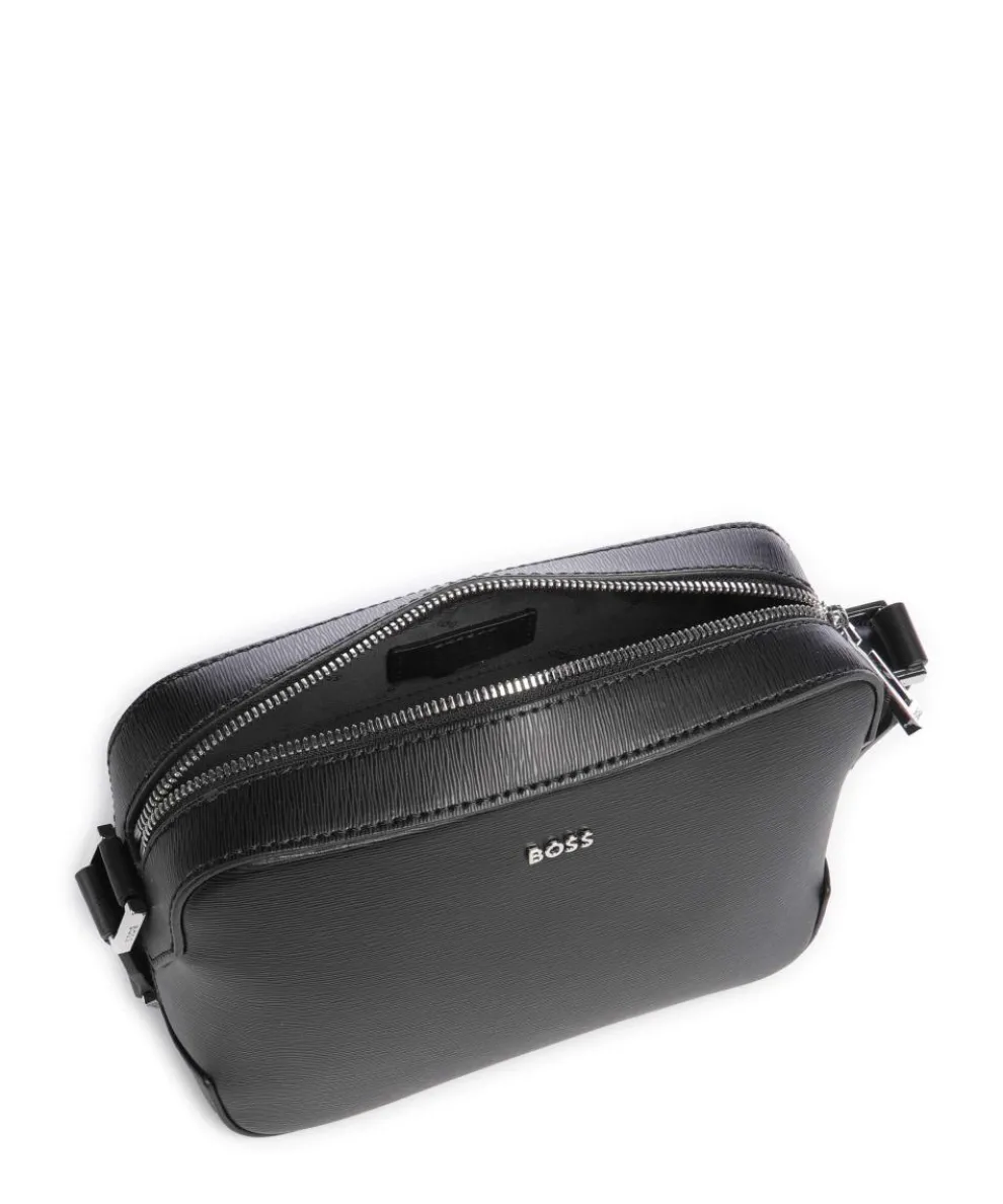 Luminary Umhängetasche geprägtes Rindsleder schwarz