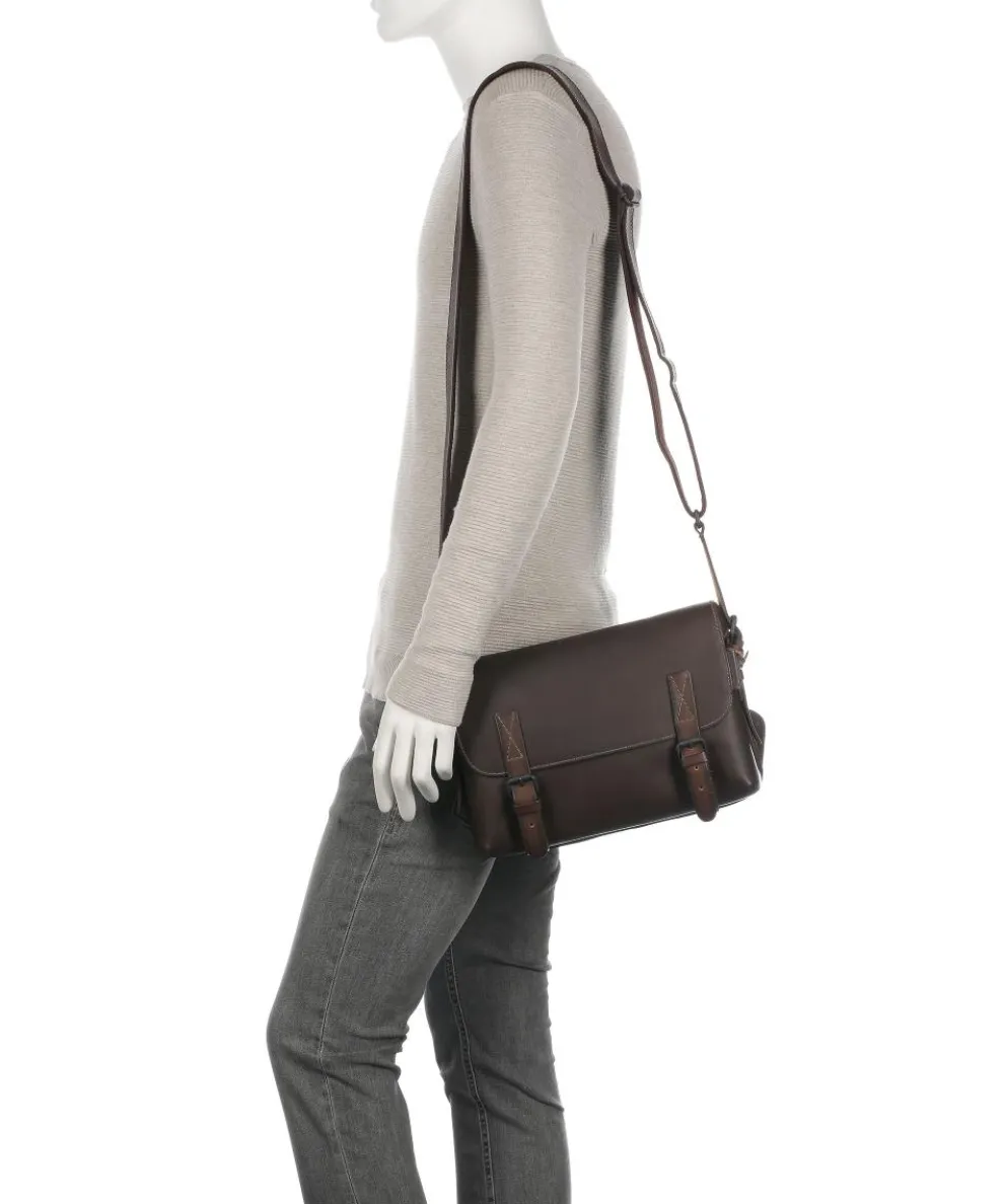 Good Old Friends Peacemaker Kuriertasche Büffelleder dunkelbraun