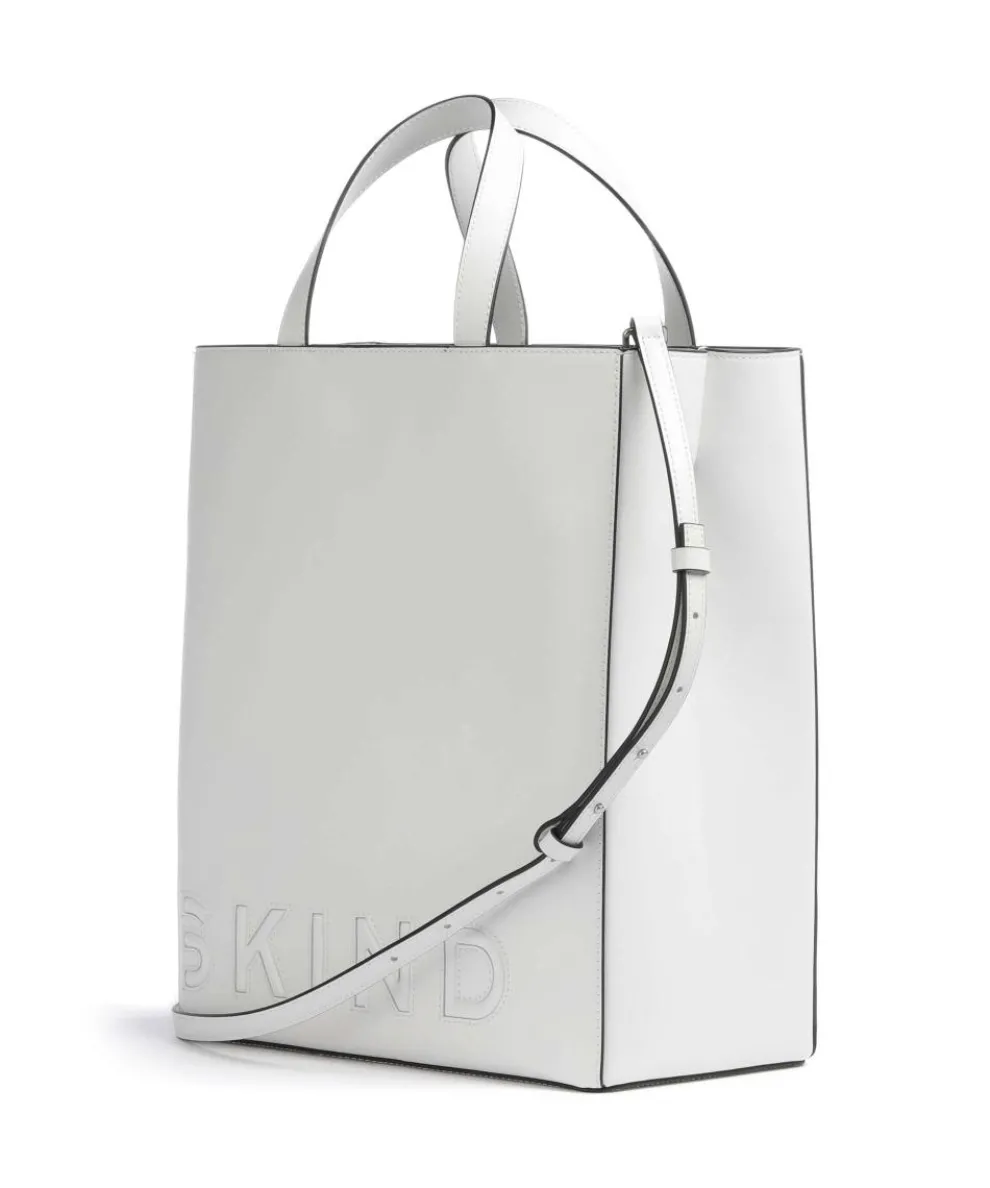 Paper Bag Logo Carter M Handtasche glattes Leder weiß