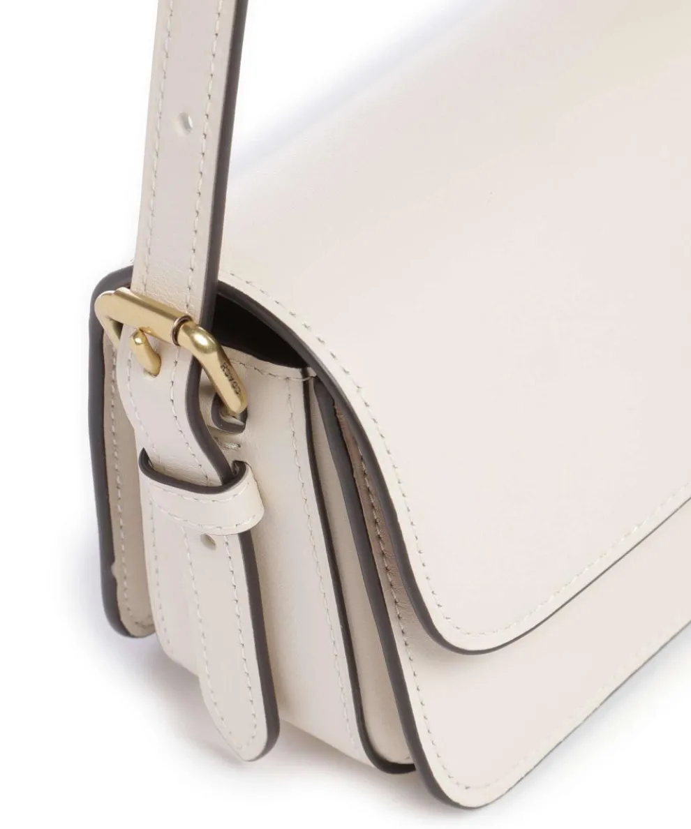 Zoe Schultertasche fein genarbtes Rindsleder creme